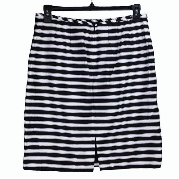 Tahari Black and White Striped Skirt - Picture 2 of 4